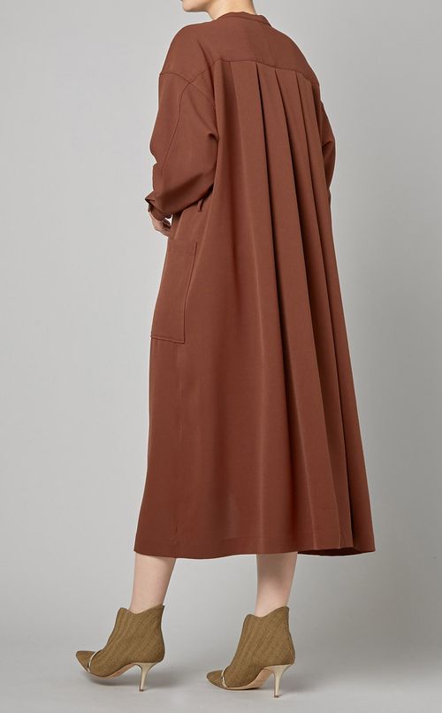 バックタックシャツワンピース