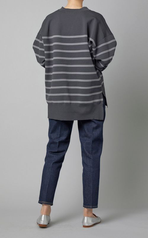 ボーダーワイドカーディガン