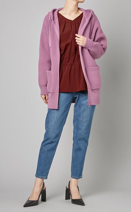 ダブルジップニットパーカー