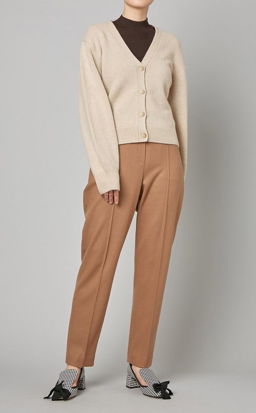 ピンタックスリムストレートパンツ