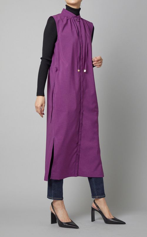 ノースリーブジレワンピース