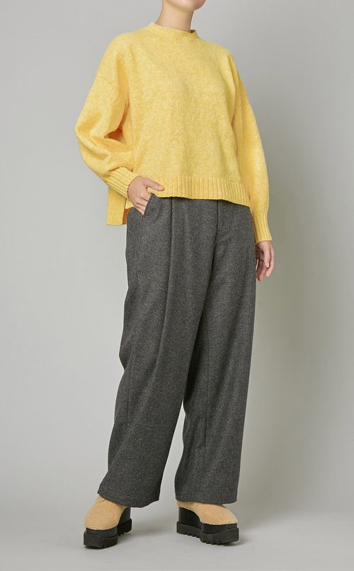 ショートワイドニットプルオーバー