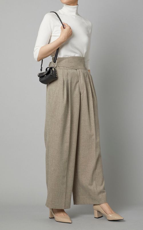 フロントプリーツブルカパンツ