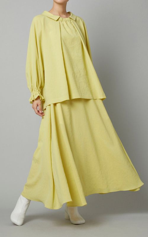 フロントタックフレアブラウス