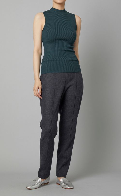 モックネックニットプルオーバー