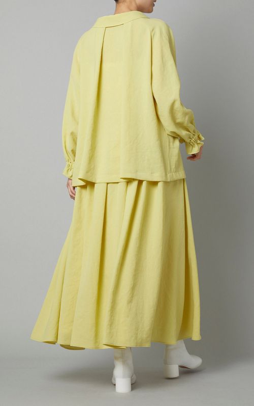 フロントタックフレアブラウス