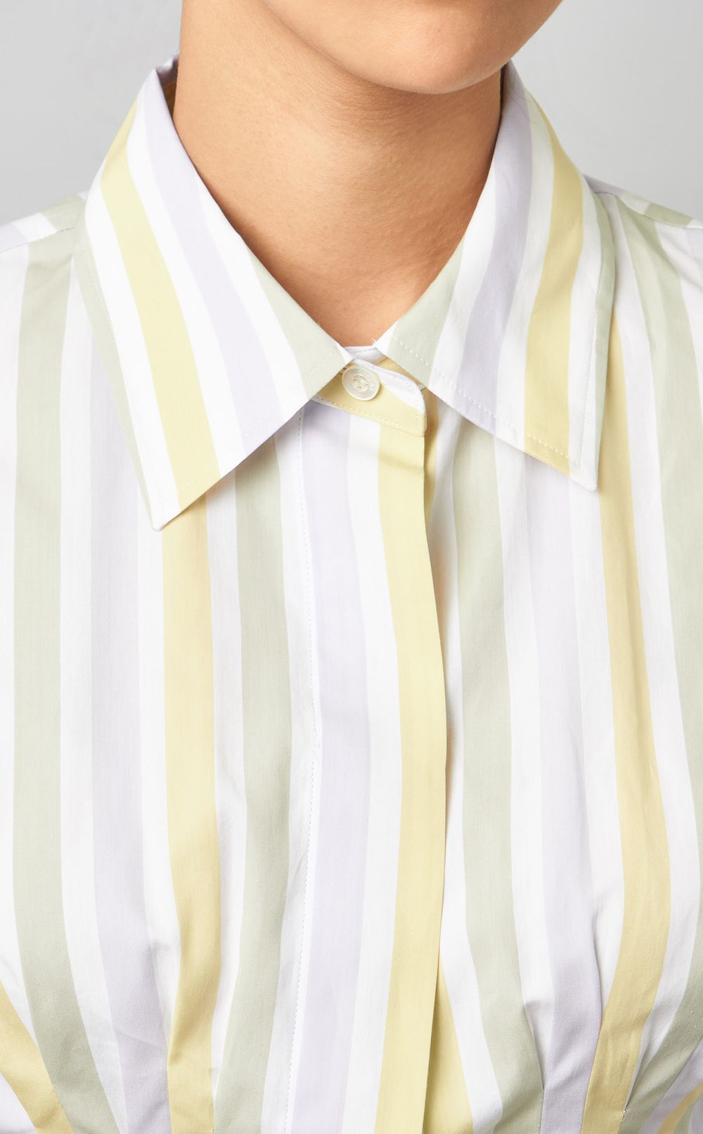 ストライプシャツワンピース