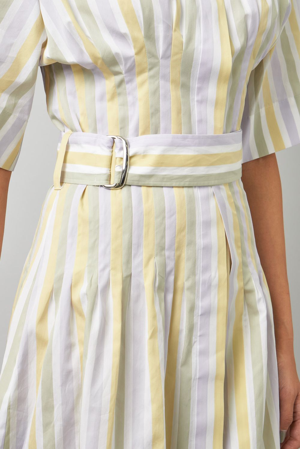 ストライプシャツワンピース