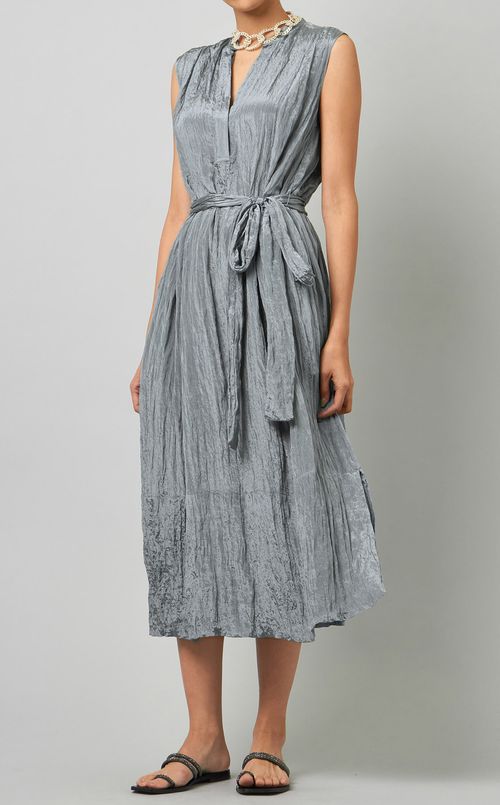 ベルト付キーネックワンピース