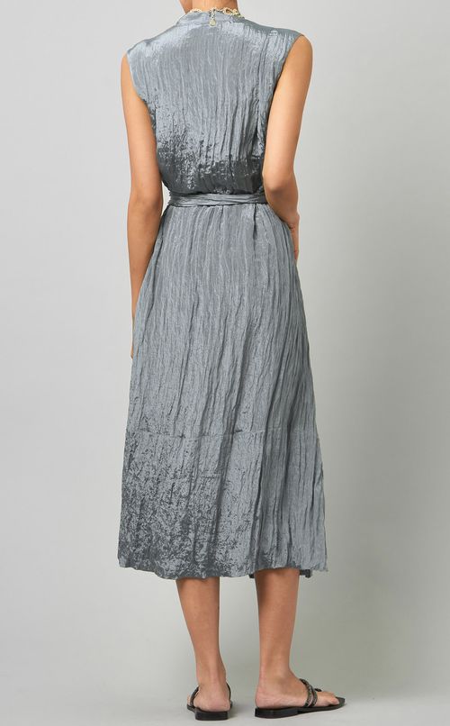 ベルト付キーネックワンピース