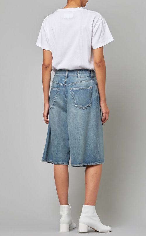 ラップキュロットデニムパンツ