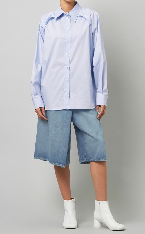 ラップキュロットデニムパンツ