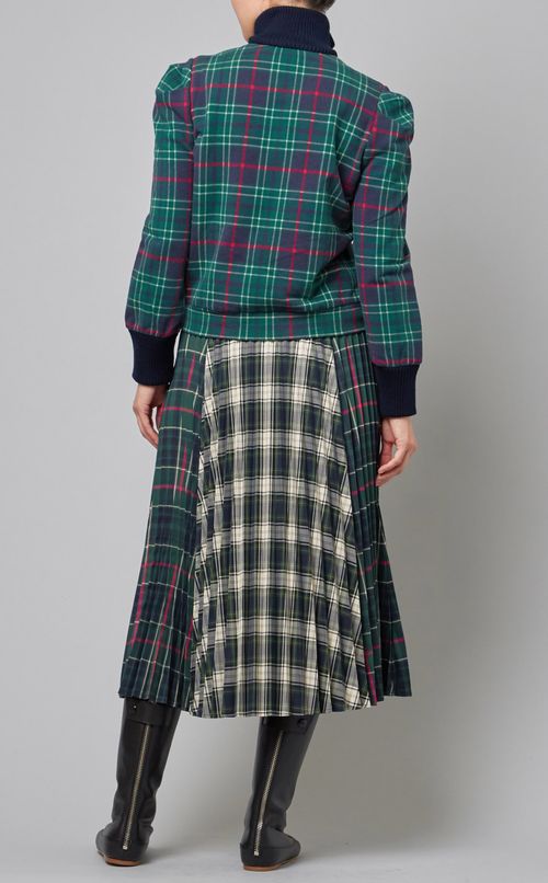 タータンチェックボンバージャケット