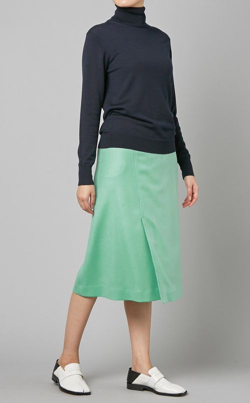 ストレッチミディラップスカート