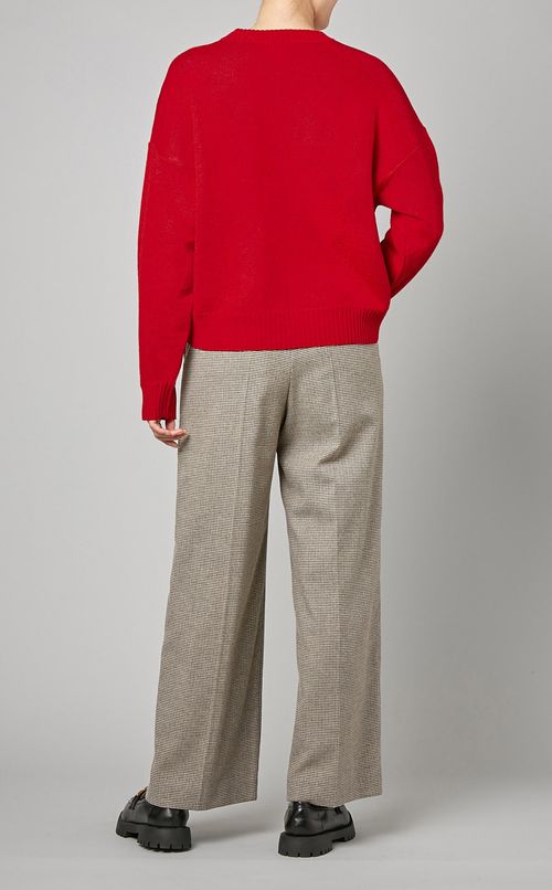 ロゴクルーネックニットプルオーバー