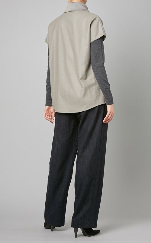 リブカラープルオーバーシャツ