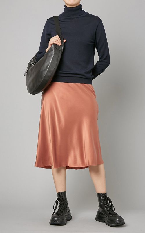 シルクフレアミディスカート