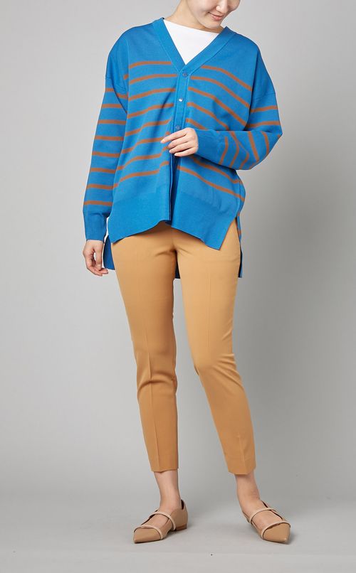 ボーダーワイドカーディガン