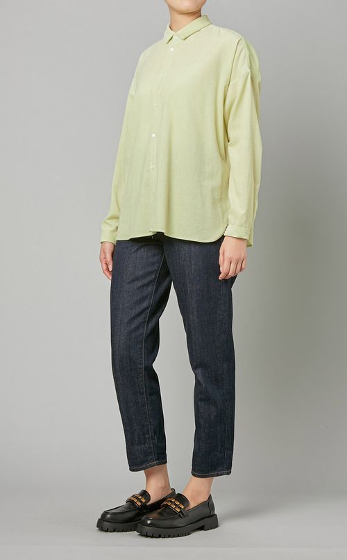 タイニーカラーコーデュロイシャツ