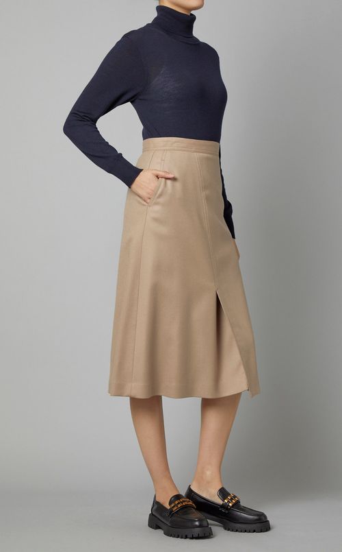 ストレッチミディラップスカート