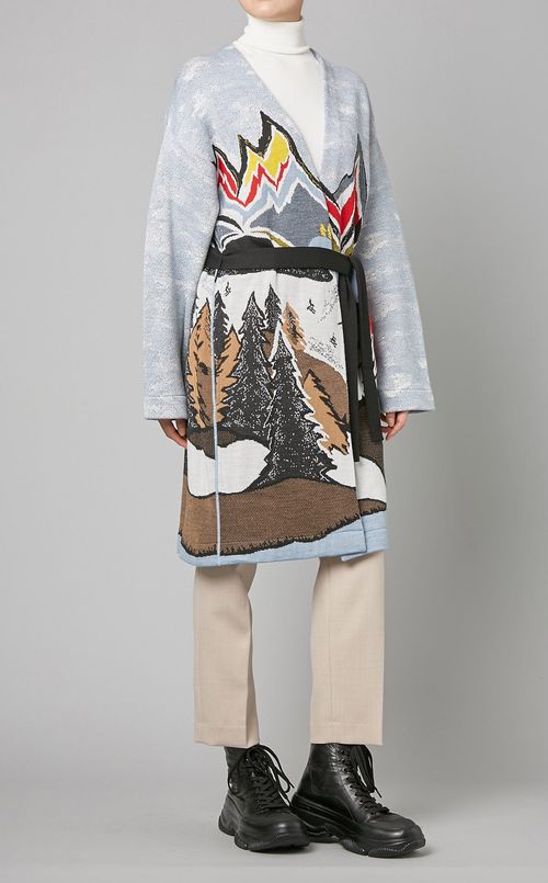 マルチカラーニットカーディガン