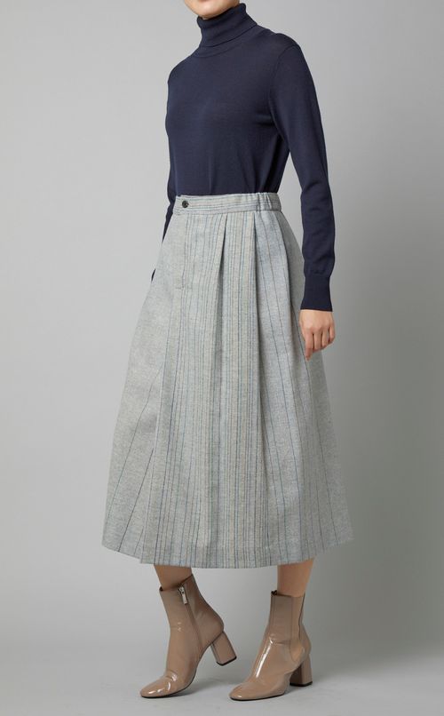 ウール切替スカート