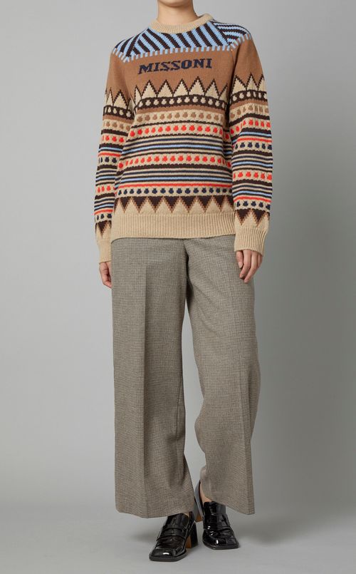 マルチカラーニットプルオーバー