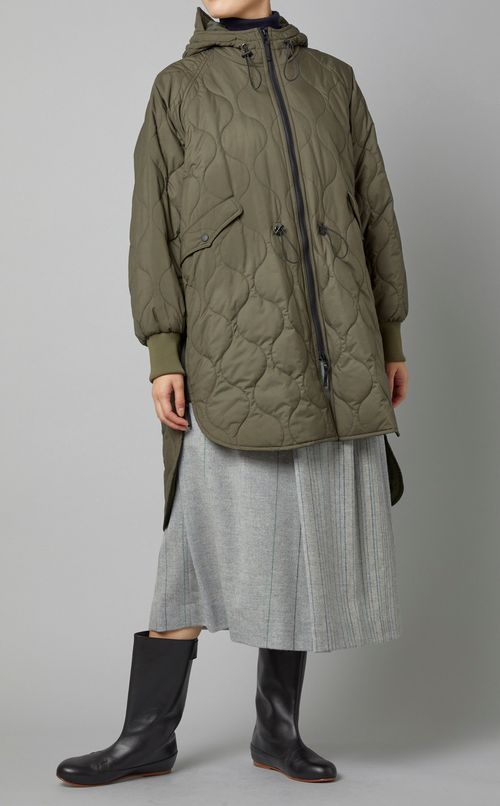 ウール切替スカート