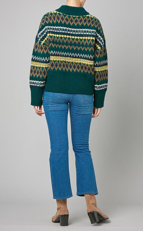 ウールハイネックフェアイルニット