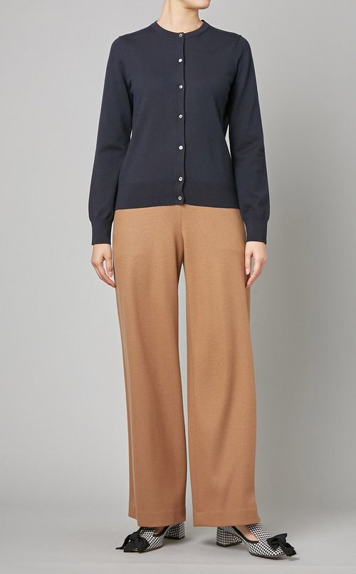 ウールプルオンワイドストレートパンツ