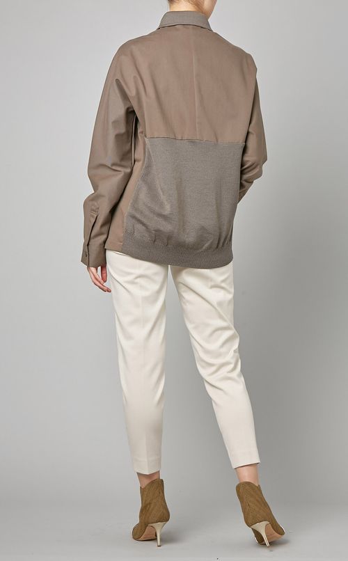 切替ワークジャケットブラウス