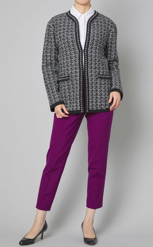 ツイーディーニットジャケット