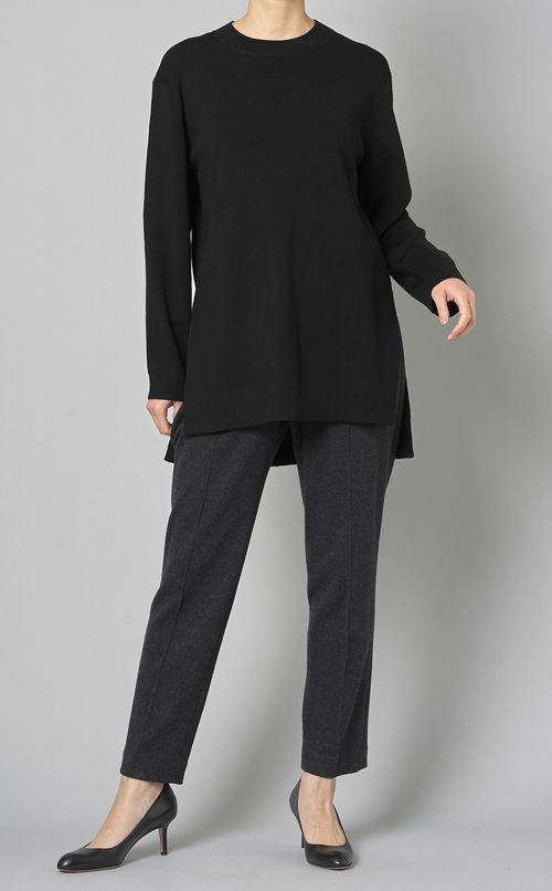 ウールクルーネックニットプルオーバー