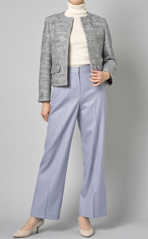 ツイードノーカラージャケット