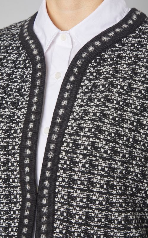 ツイーディーニットジャケット