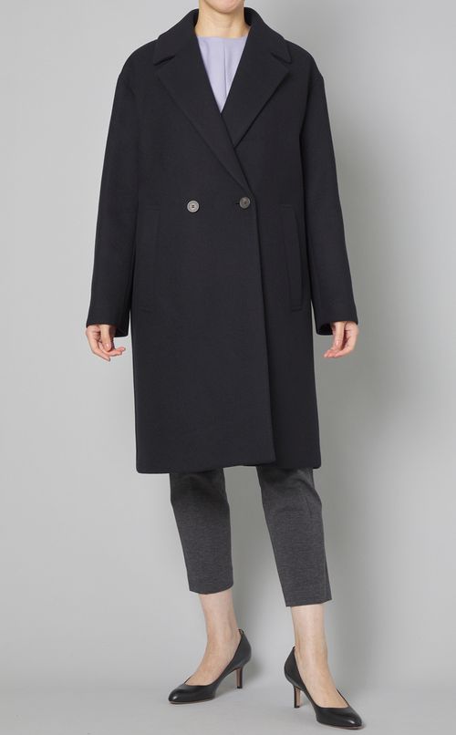 ダブルブレストウールコート