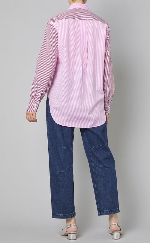 コットンマルチストライプシャツ