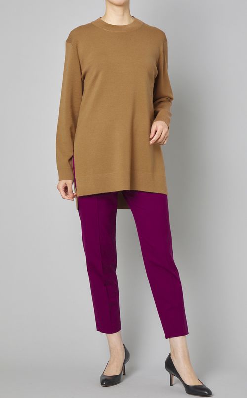 ウールクルーネックニットプルオーバー