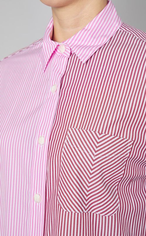 コットンマルチストライプシャツ