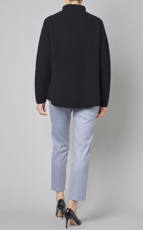 ハイネックリブニットプルオーバー