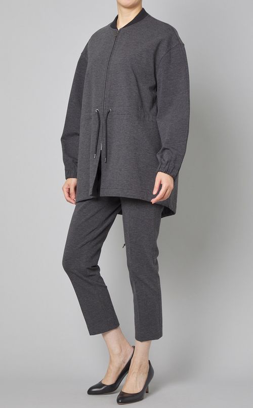 ノーカラージップアップブルゾン