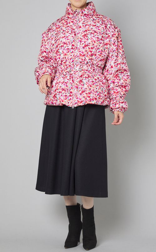 プリント中綿ダウンコート