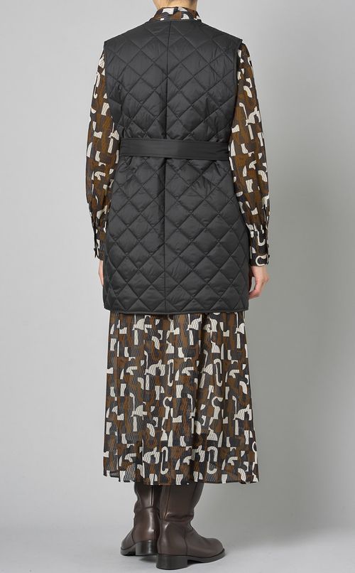 ベルト付ダイヤキルトベスト