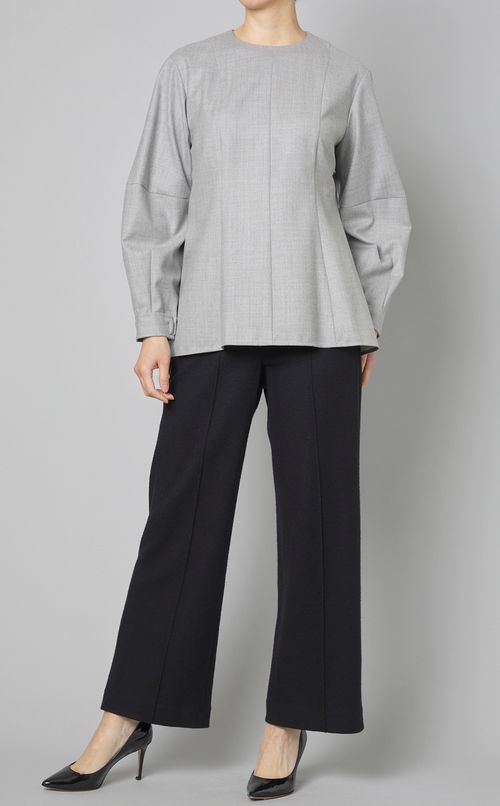 ウールスムースワイドパンツ