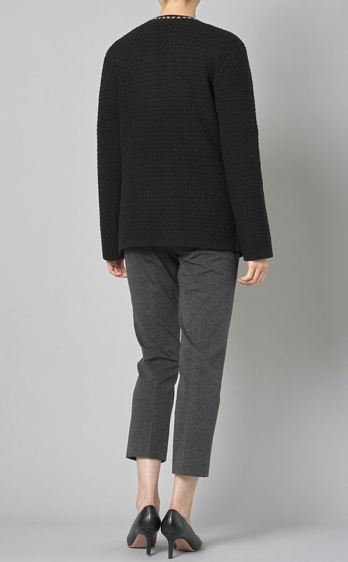 ツイーディーニットジャケット