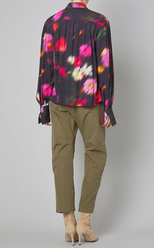 コットンハイウエストクロップパンツ