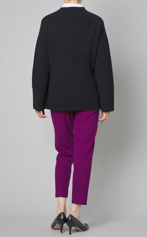 ワイドスリーブクルーネックニット