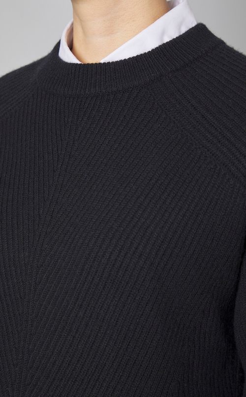 ワイドスリーブクルーネックニット