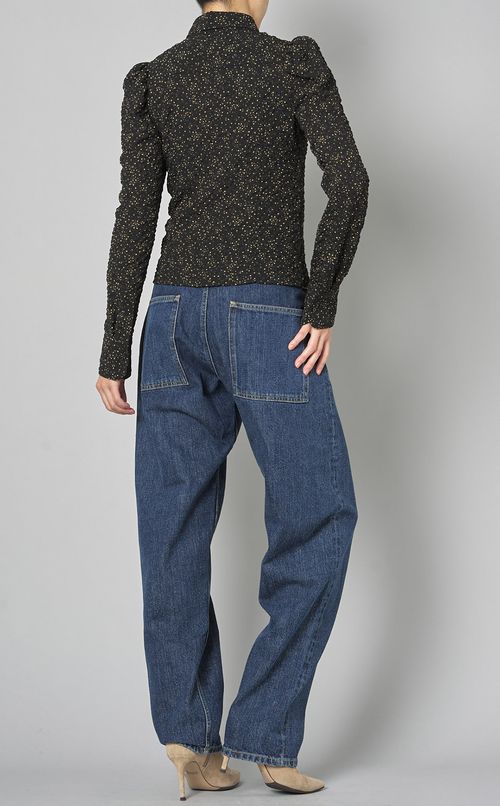 フラワーパフスリーブシャツ