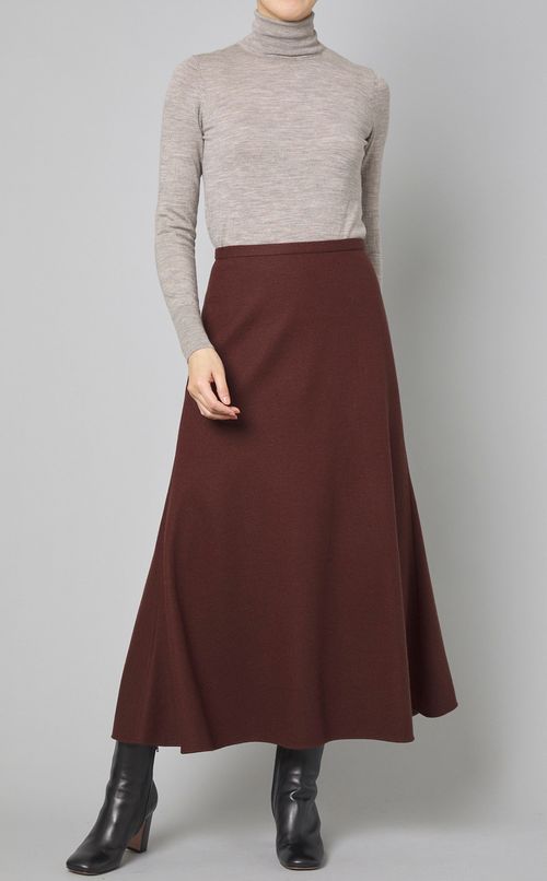 ウールスムースフレアスカート